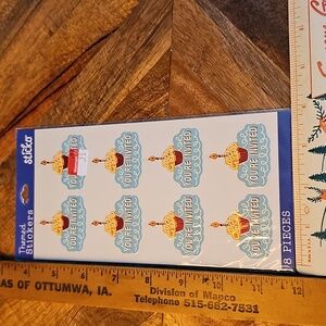 Themed stickers Sticko sealed sheet You're Invited Cupcake